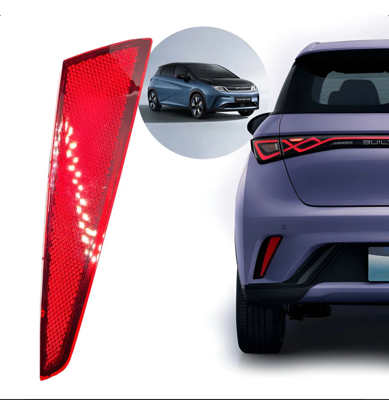 Olho Gato Esquerdo Para-choque Byd Dolphin 2024 2025 Vermelho original